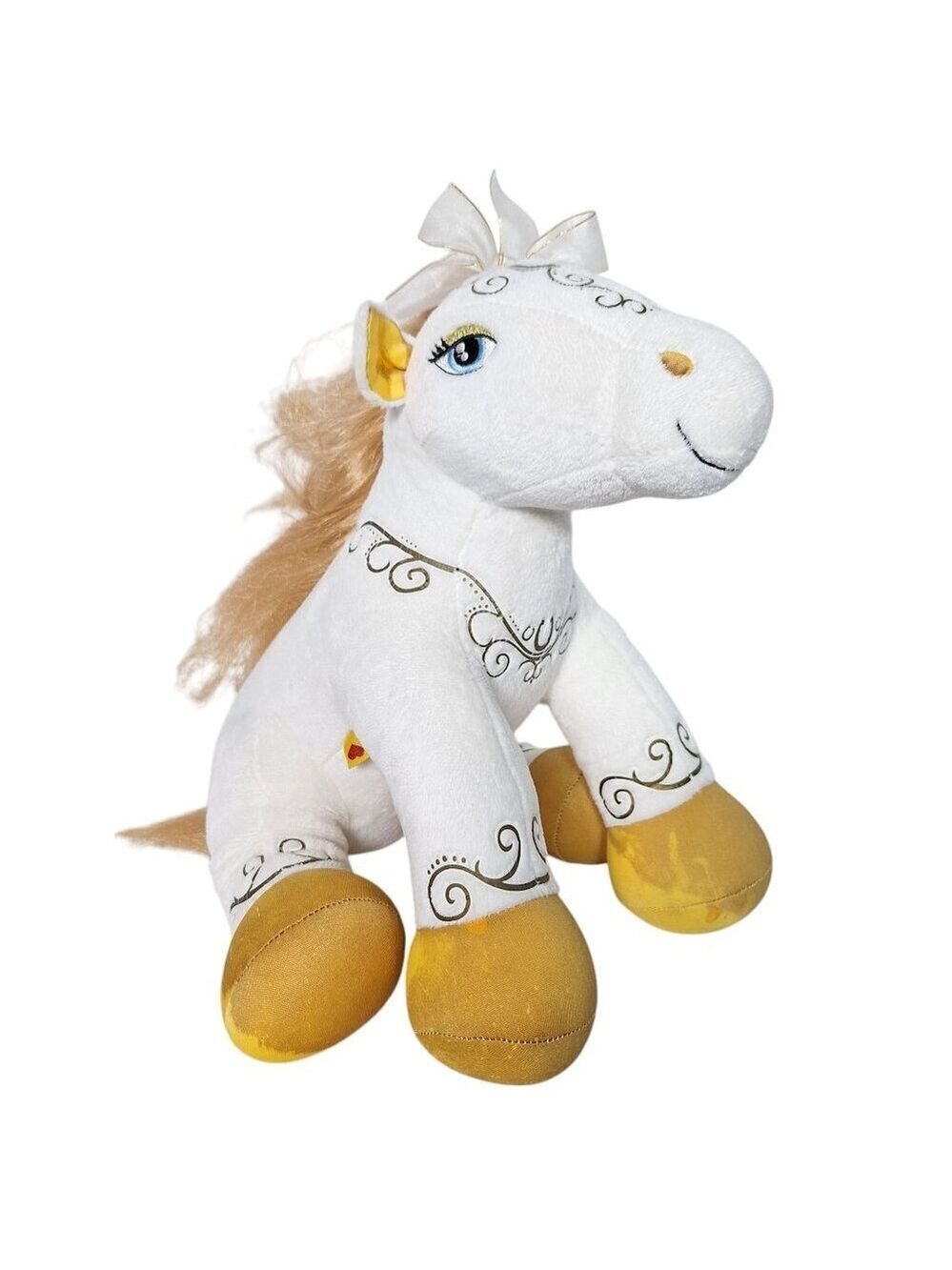 Build A Bear Enchanted Pony Horse Plush White Gold 13 Inch